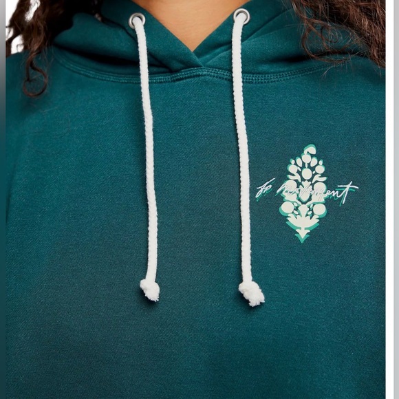 Free People FP Movement Final Call Hoodie Evergreen Combo Small NWT - Picture 4 of 4